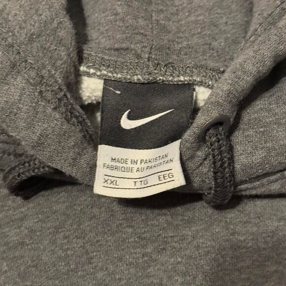 Vintage Y2K Nike Small Logo Hoodie Grey XXLarge - Picture 4 of 5